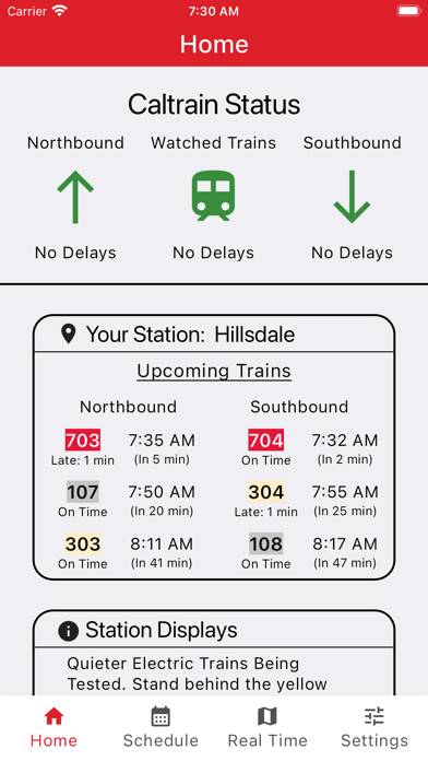 Caltrain Commuter App screenshot #1