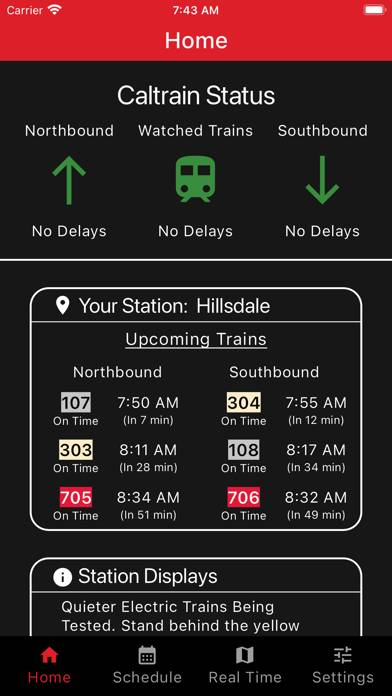 Caltrain Commuter App screenshot #2