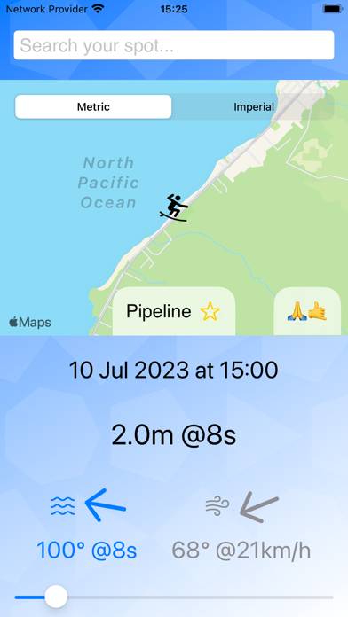 Wave & Surf Report by Kooks App screenshot