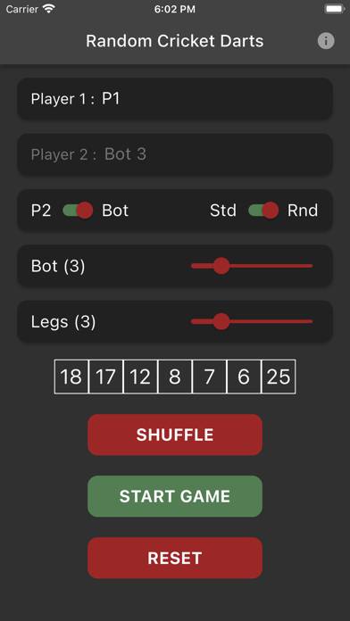 Random Cricket Darts App screenshot #1