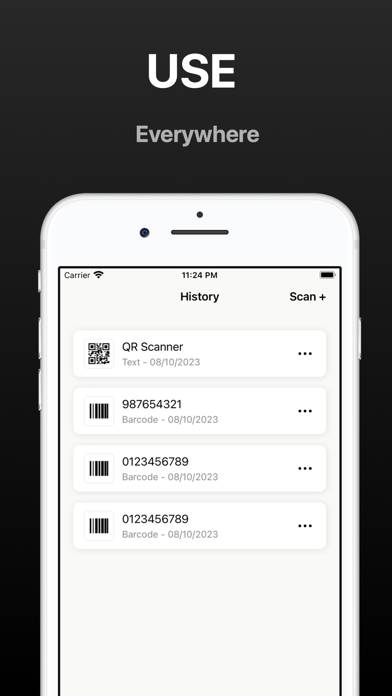 QR Code & Barcode Scanner app. App screenshot