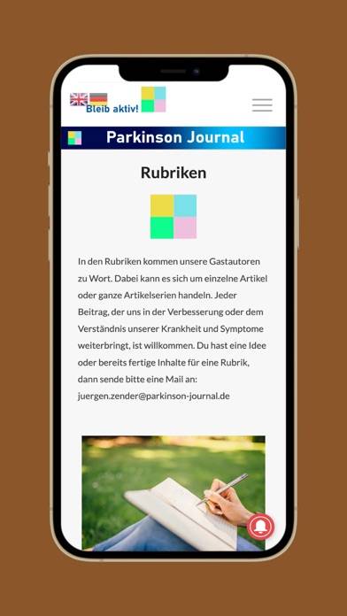 Parkinson Journal App screenshot #2