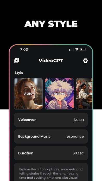 VideoGPT App skärmdump