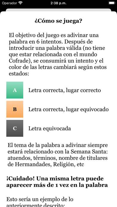 Palabras Cofrades Semana Santa App screenshot #1