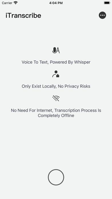 ITranscribe plus App skärmdump