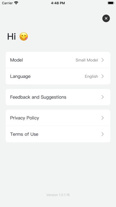 ITranscribe plus App skärmdump