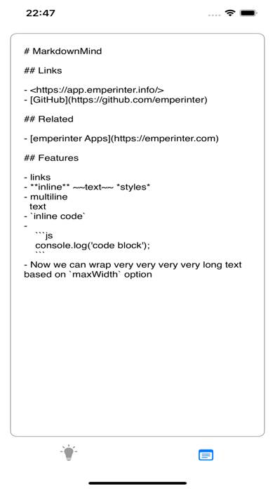 MarkdownMind Schermata dell'app