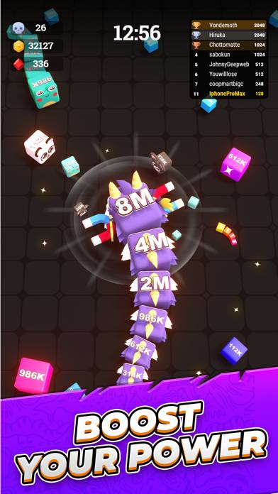 Jelly Cube Snake io skärmdump av spelet