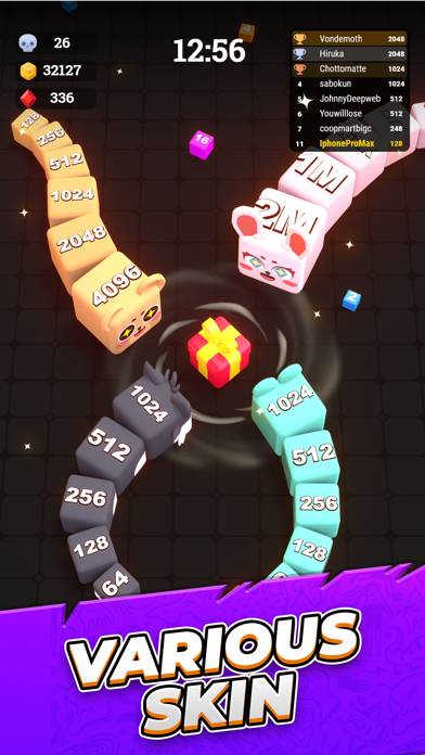 Jelly Cube Snake io skärmdump av spelet