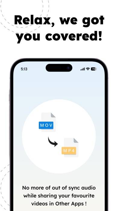 MOV to MP4: Correct Audio Sync Schermata dell'app #2