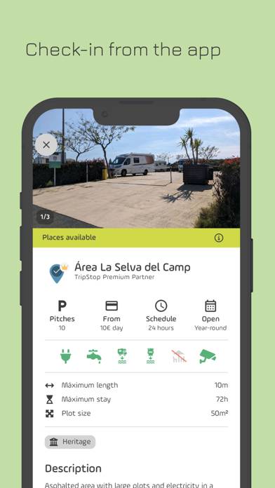 TripStop: Camper spots App screenshot