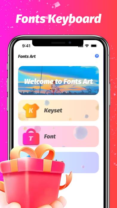 Fonts Art & Keyboard Set App screenshot #1