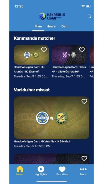 Handbollsligan Live App screenshot #1