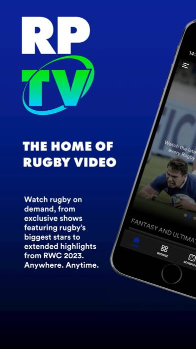 RugbyPass TV immagine dello schermo