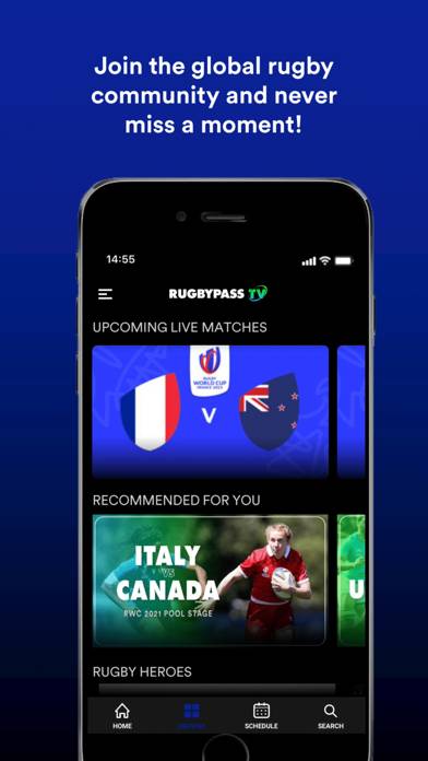 RugbyPass TV Schermata dell'app #3