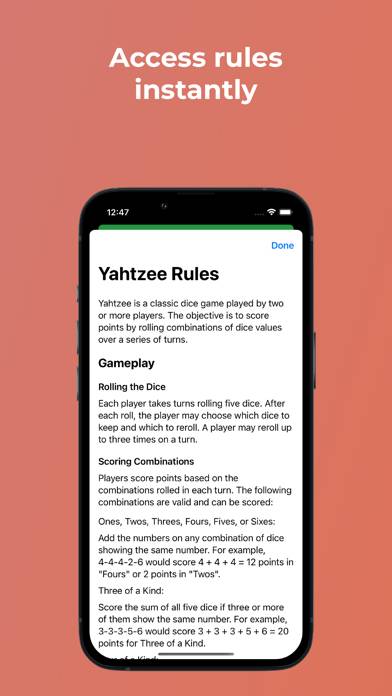 Yams / Yam: Grille de Scores capture d'écran du jeu