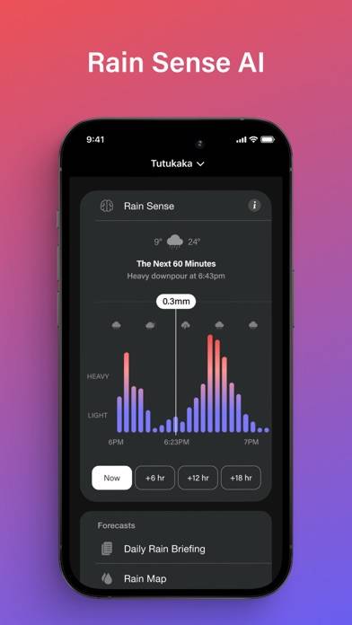 PredictRain App-Screenshot