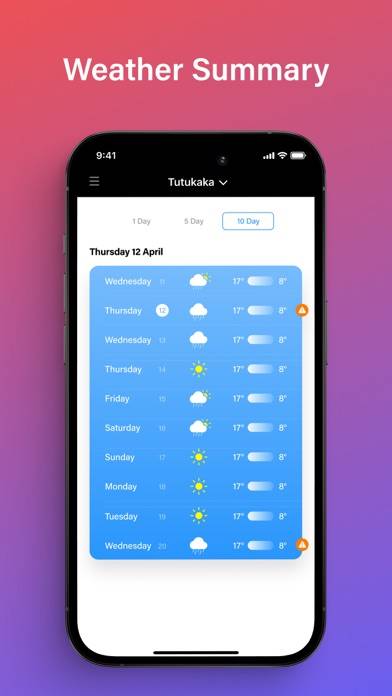 PredictRain App-Screenshot