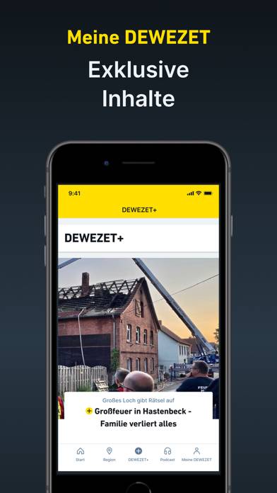 DEWEZET App-Screenshot