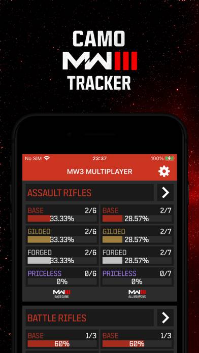 MW3 Camo Tracker Schermata dell'app #1