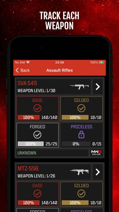 MW3 Camo Tracker Schermata dell'app #2