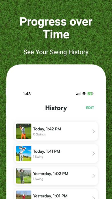 Golfschwung-Vision: Zeitlupe App-Screenshot