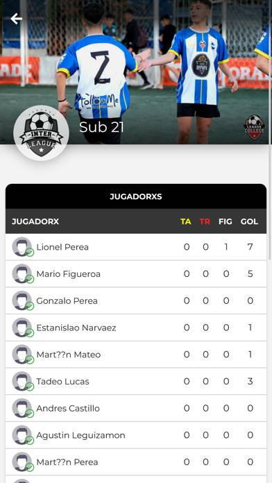 Inter League Captura de pantalla de la aplicación #2