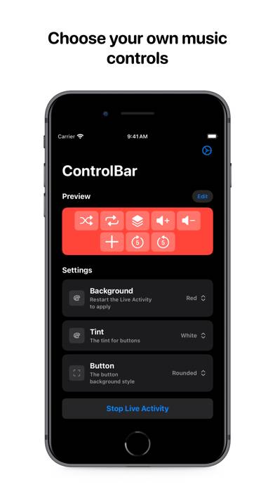 ControlBar App preview #2