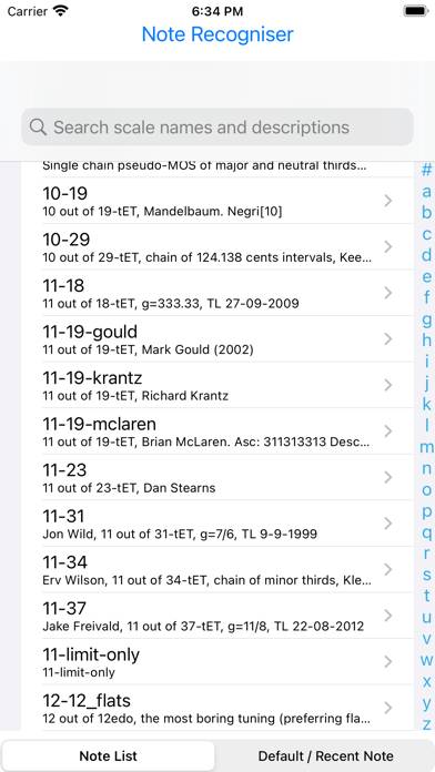 Note Recogniser Schermata dell'app