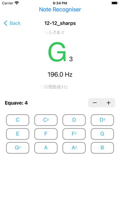 Note Recogniser Schermata dell'app