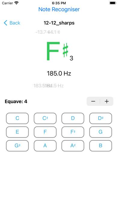 Note Recogniser Schermata dell'app