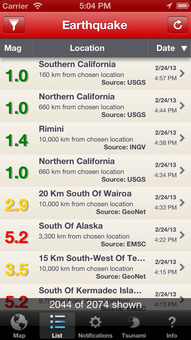 Earthquake - International maps, reports, & custom alerts