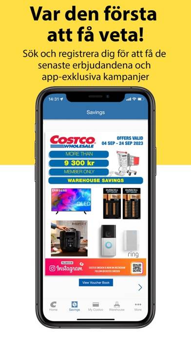 Costco Wholesale Sweden App skärmdump