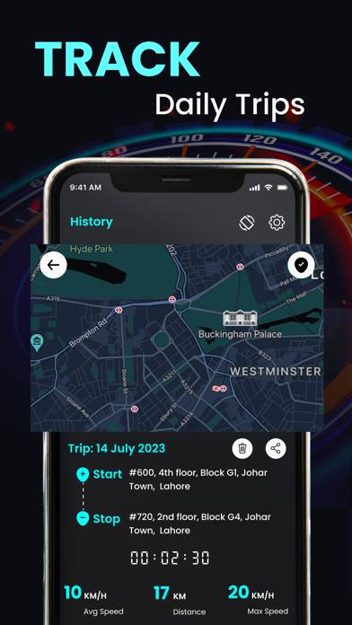 GPS Speedometer Speed Tracker App screenshot #3