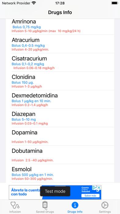 Drug Infusions: TIVA, Scores Captura de pantalla de la aplicación #1