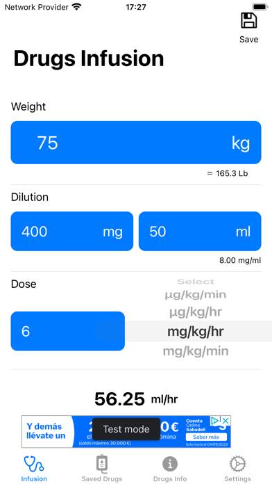 Drug Infusions: TIVA, Scores Captura de pantalla de la aplicación #3