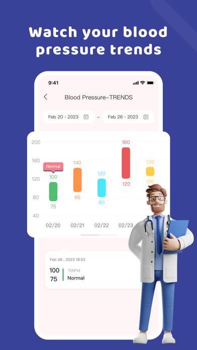 Blood Pressure Notes-reports Captura de pantalla de la aplicación #4
