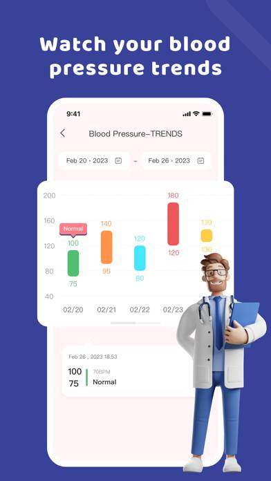 Blood Pressure Notes-reports App screenshot