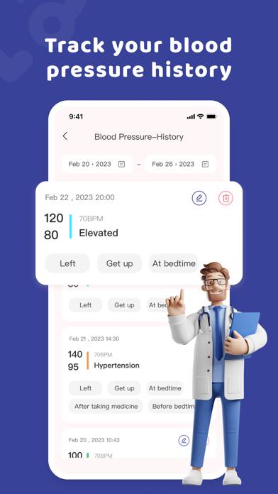 Blood Pressure Notes-reports App screenshot