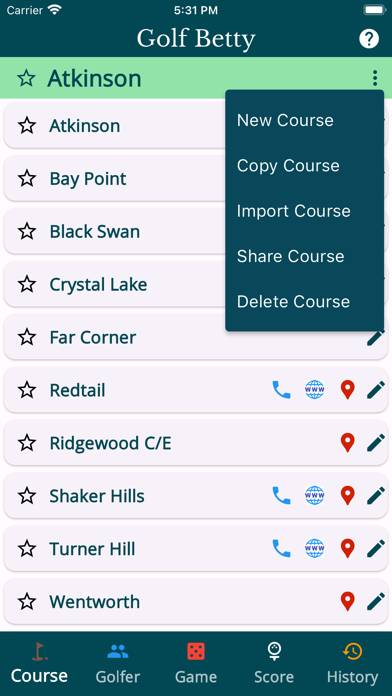 GolfBetty App screenshot #1