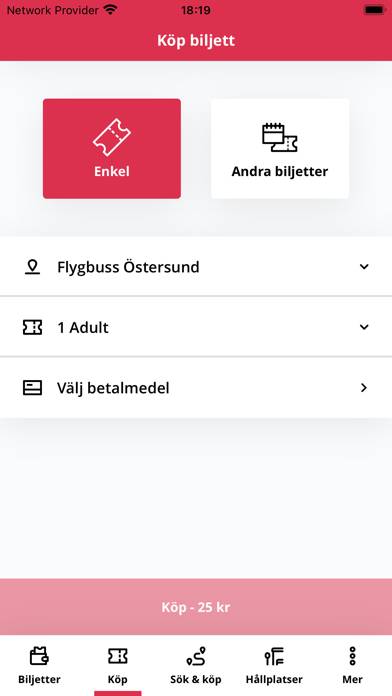 Länstrafiken Jämtland Ny App skärmdump #2