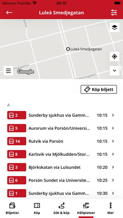 Nya Luleå Lokaltrafik App skärmdump #4