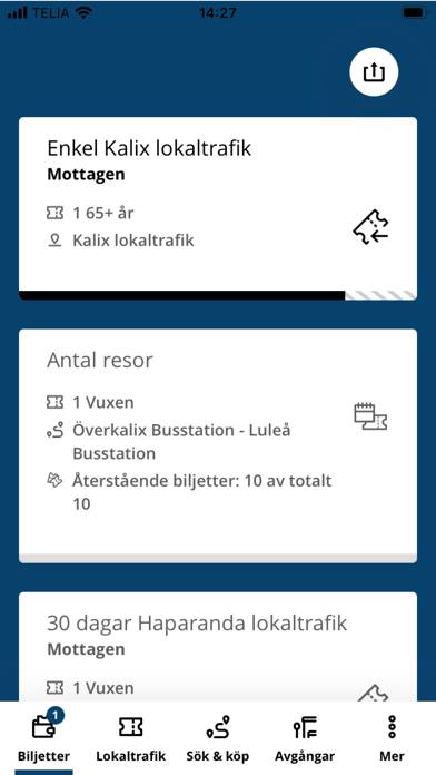 Nya Länstrafiken Norrbotten App skärmdump #3