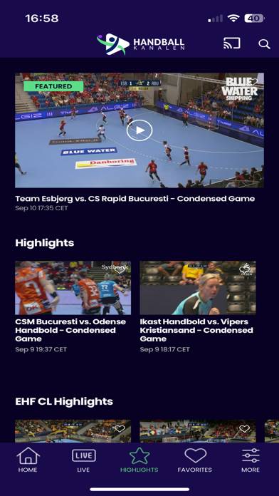 Handball Kanalen App skärmdump #2