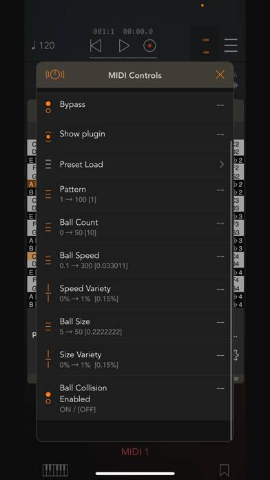 BounceBud Physics Based MIDI Captura de pantalla de la aplicación #4
