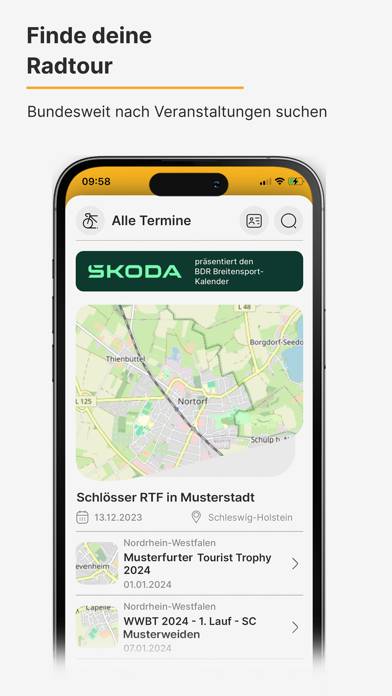BDR Touren App-Screenshot