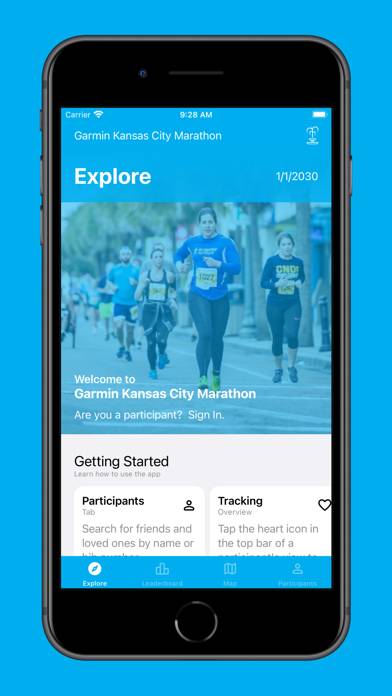 Garmin Kansas City Marathon App screenshot