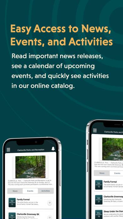 Clarksville Parks & Recreation App screenshot