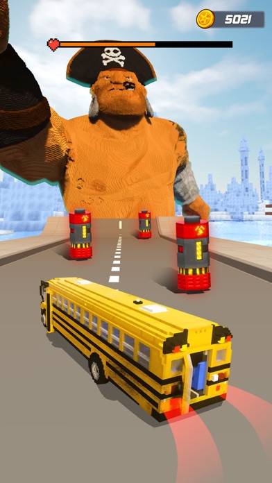 Car vs Blocky Monster 3D Capture d'écran de l'application #3