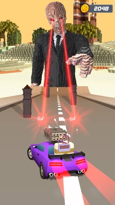 Car vs Blocky Monster 3D Скриншот приложения #4